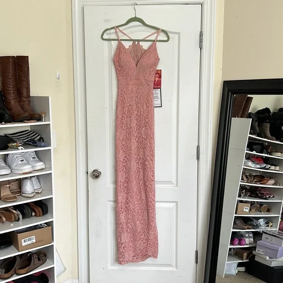 strapless open back dress Hot Pink Fluffy Knit Mini-Skirt